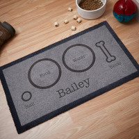 personalised dog food mat