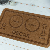 personalised Dog Food & Water Outdoor Engraved Doormat