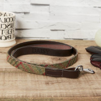 personalised Green Tweed Dog Lead