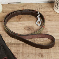 personalised Green Tweed Dog Lead