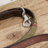 personalised Green Tweed Dog Lead