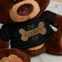 personalised bone toy choc charlie teddy bear