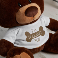 personalised bone toy choc charlie teddy bear