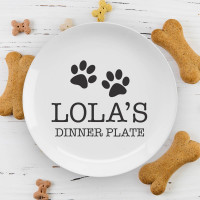 Personalised paw print plate