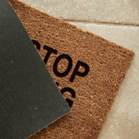 personalised Don't Stop Be Leaving Coir Doormat