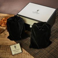 English Pewter Double Golf Whisky Glasses Gift Set