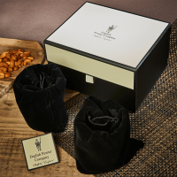 English Pewter Double Golf Whisky Glasses Gift Set