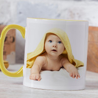 personalised Two tone photo mug