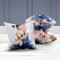 personalised Double Sided Photo Cushion 22x22"