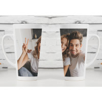 personalised Panoramic Wrap Latte Photo Mug