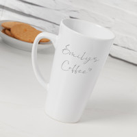 personalised Elegant Name Tall Latte Mug