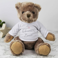personalised Elegant Name Heart Cuddly Bear