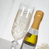 Elegant name Initial Champagne & Prosecco Miniature Gift Set