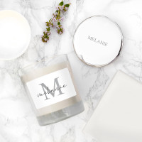 personalised Elegant Name Monogram Personalised Candle