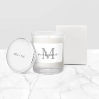 personalised Elegant Name Monogram Personalised Candle