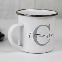 personalised Elegant Name Enamel Mug