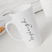 personalised Elegant Side Name Tall Latte Mug