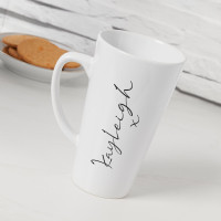 personalised Elegant Side Name Tall Latte Mug