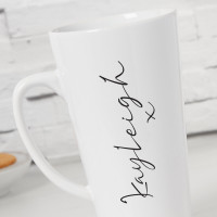 personalised Elegant Side Name Tall Latte Mug