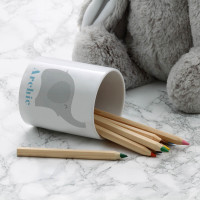 personalised Blue Elephant Pen Pot