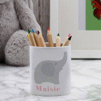 personalised Pink Elephant Pen Pot