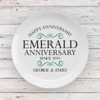 personalised Emerald Anniversary Plate