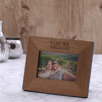 personalised engaged wood frame