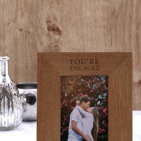 personalised engaged wood frame