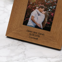 personalised engaged wood frame