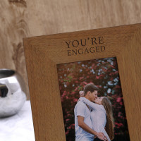 personalised engaged wood frame