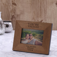 personalised engaged wood frame