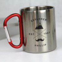 personalised Explorer Carabiner Mug