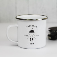 personalised Explorer Enamel Mug