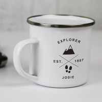 personalised Explorer Enamel Mug