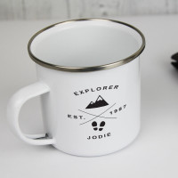 personalised Explorer Enamel Mug