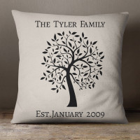personalised Family Tree Cotton Cushion