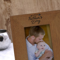 personalised Fathers Day Wood Frame 6x4