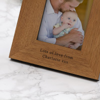 personalised Fathers Day Wood Frame 6x4