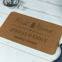 personalised First Home Engraved Doormat