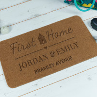 personalised First Home Engraved Doormat