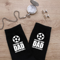 personalised Football Mad Dad Black Socks