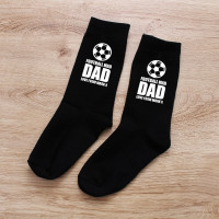 personalised Football Mad Dad Black Socks