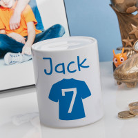 personalised Football T-shirt Personalised Money Box