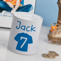 personalised Football T-shirt Personalised Money Box