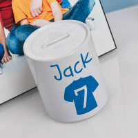 personalised Football T-shirt Personalised Money Box