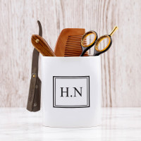 personalised framed initials shaving pot