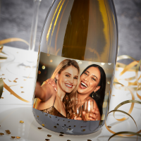 Friends Photo Upload Boutique Gifts Prosecco Double Glass With Bottle Gift Set