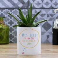 personalised Thanks For Helping Me Grow Plant Pot