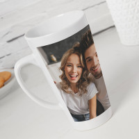 personalised Panoramic Wrap Latte Photo Mug