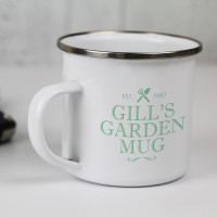 personalised Garden Enamel Mug
